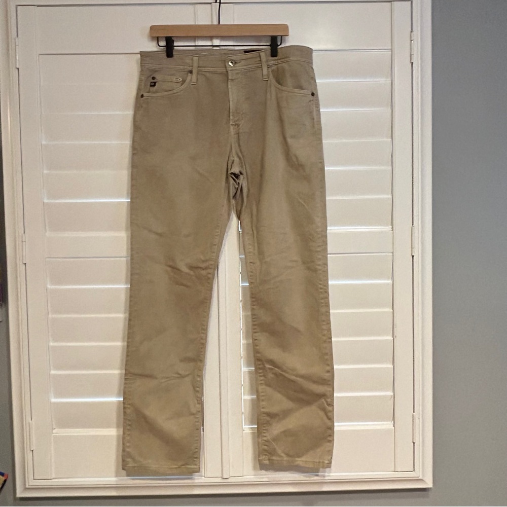 AG Adriano Goldschmied Everett Slim Straight Jean Tan Size 33 X 34